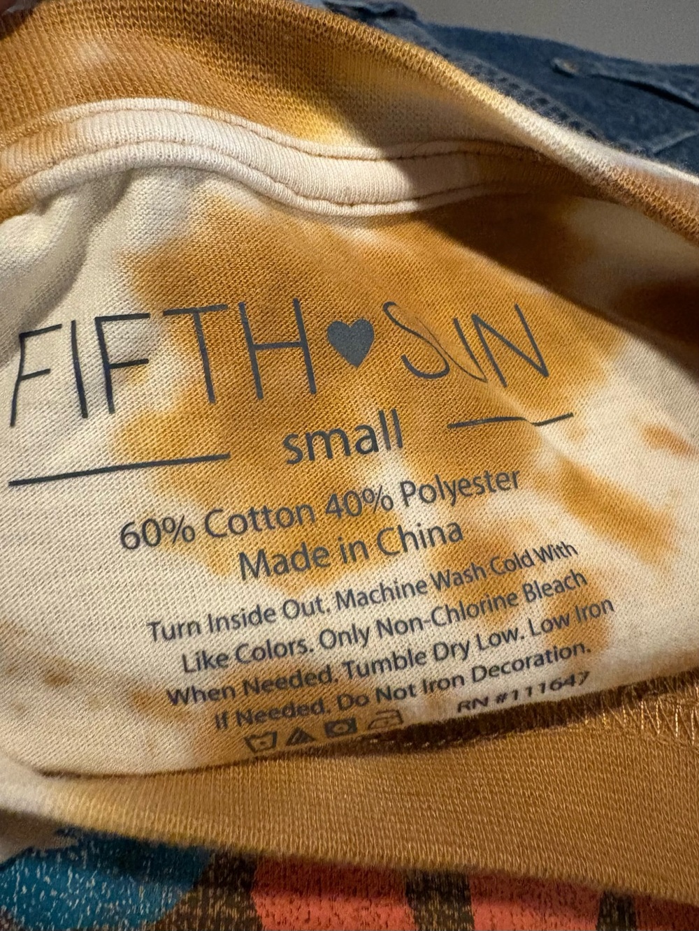 NWT Fifth Sun Happiest Camper Tie Dye T-Shirt - Picture 5 of 5